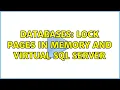 Databases Lock pages in memory and Virtual SQL Server