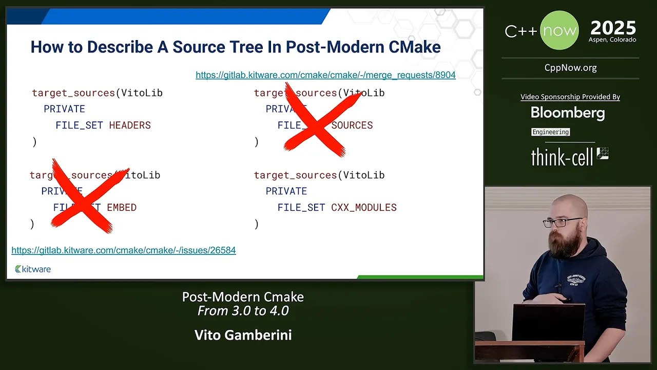 Post-Modern Cmake - From 3.0 to 4.0 - Vito Gamberini - C++Now 2025