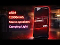 Lagu RHINO 1 Pro , Lagenio eSIM, 12000mAh, camping 🏕️ light, stereo speaker