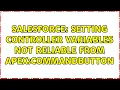 Salesforce Setting controller variables not reliable from apex commandButton