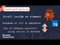 Scroll inside an element like dropdown or table list items in webdriverIO
