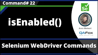 isEnabled Command - Selenium WebDriver