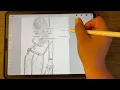 How to Turn Sketches into Linework Remove Background and Add Color Procreate Tutorial