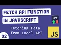 Fetch Data from Local API Using Fetch Urdu Hindi