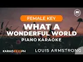 Download Lagu What A Wonderful World - Louis Armstrong (Female Key - Piano Karaoke)