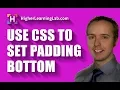 How To Use CSS padding-bottom