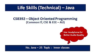 Java Inner classes Non-static - member anonymous local static inner class CS8392