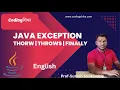 Java Exception Handling Part 2 throw throws finally Explained with Examples for Beginners