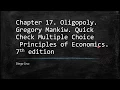 Chapter 17 Quick Check Multiple Choice Oligopoly