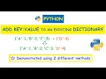 Python Add a Key Value Pair to the Dictionary