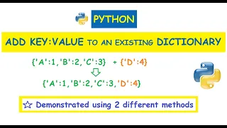 Python Add a Key Value Pair to the Dictionary