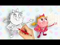 How to Draw Candy Crush Girl Tiffi from Scratch - Step by Step Tutorial EASY