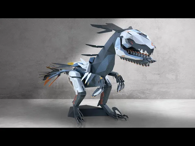 Horizon Forbidden West - Clawstrider Papercraft Tutorial Video