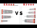 DIFFERENCE BETWEEN E6000 AND B7000 GLUE