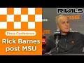 Tennessee basketball coach Rick Barnes reacts to win over Mississippi State