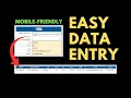 Data Entry on Your Phone Google Sheets