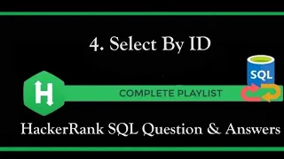 4 - Select By ID SQL Basic Select HackerRank Solution