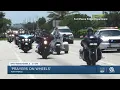 Prayer of Wheels convoy of motorcycles travels through Fort Pierce