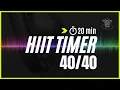 For beginners an easy hiit timer with 40 sec train and 40 sec rest for 20 min Mix 110