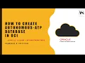 OCI - Autonomous ATP database creation and connection