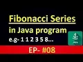 Java Tutorial 8 Fibonacci Series in JAVA program