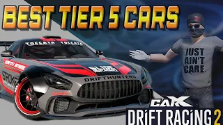 best tier 5 cars carx drift racing 2