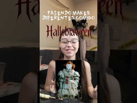 Fazendo makes diferentes comigo no HALLOBIAWEEN| IT A COISA🎈#foryou #youtubeshorts #makeup #shorts