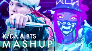 Download K/DA x BTS – Pop/Stars \u0026 Mic Drop (ft. (G)I-DLE, Madison Beer, Jaira Burns \u0026 Steve Aoki) MASHUP MP3