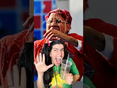 Ele levou milk shake na cara #shorts #emillyvickof #infancia #familia #humor