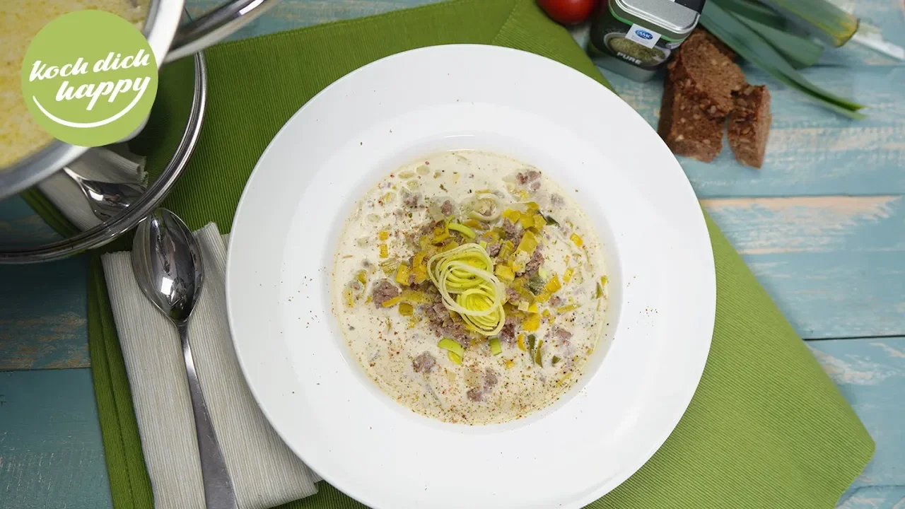 Käse-Lauchsuppe mit Hackfleisch ist ein altes Rezept. Es ist super einfach und bodenständig. Ich hab. 