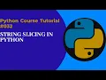 String slicing in python-032