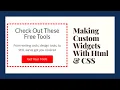 Making Custom Widgets For Wordpress With HTML CSS