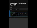 pdfplumber - Extract Text from PDFs