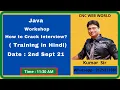 Java workshop by Kumar Sir CNC WEB WORLD