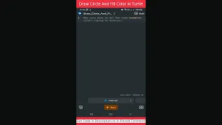 Draw Circle and Fill Color in Python using Turtle