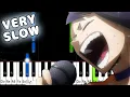Download Lagu My Hero Academia Season4 EP 23 Insert Song - Hero too - VERY SLOW EASY Piano Tutorial [animelovemen]