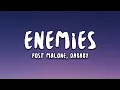 Enemies - Post Malone ft DaBaby LYRICS