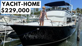 $229,000 Classic Yacht Tour / CanNOT afford a house on the Water? You Can Live aboard This!
