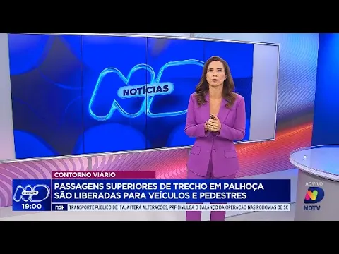 Passagens superiores do Contorno Viário em Palhoça são liberadas para veículos e pedestres