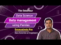 The DataHour Data Science Data management using Pandas