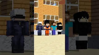 Anime Characters Vs Aliens Gojo Goku Mashle Minecraft Shorts  Anime Characters Vs Aliens Gojo Goku Mashle Minecraft Shorts
