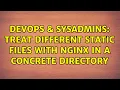 DevOps SysAdmins Treat different static files with nginx in a concrete directory