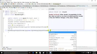 Using ByteArrayOutputStream class object in java