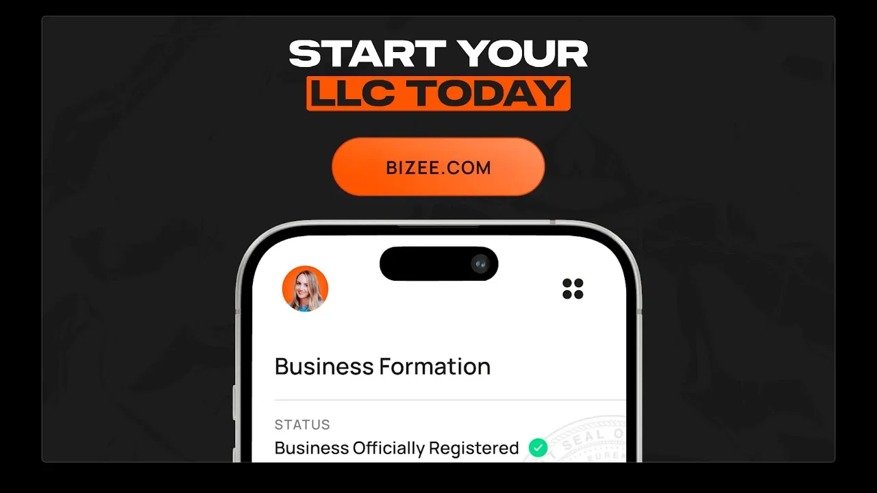 Bizee — Bizee — Start Your LLC Today (YouTube video ad)