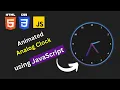 How to Make Analog Clock Using JavaScript Create a JavaScript Project 2023