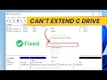 Fix Can t Extend C Drive with Unallocated Space in Windows