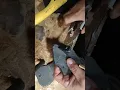 Cutting arrowhead flintknapping blanks from obsidian slab with cheap cutter
