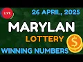 Maryland Midday Lottery Results For - 26 Apr 2025