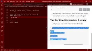 Methods Blocks Sorting in Ruby