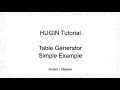 Table Generator Tutorial with Simple Example